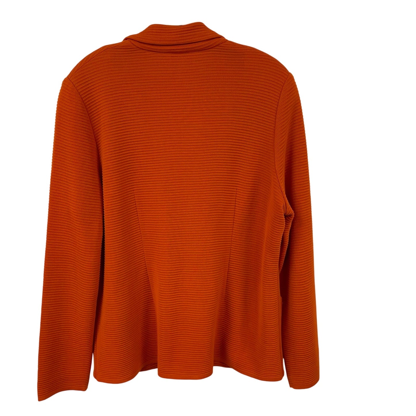 Exclusively Misook Single Button Front Knit Blazer Jacket Orange Womens Size XL