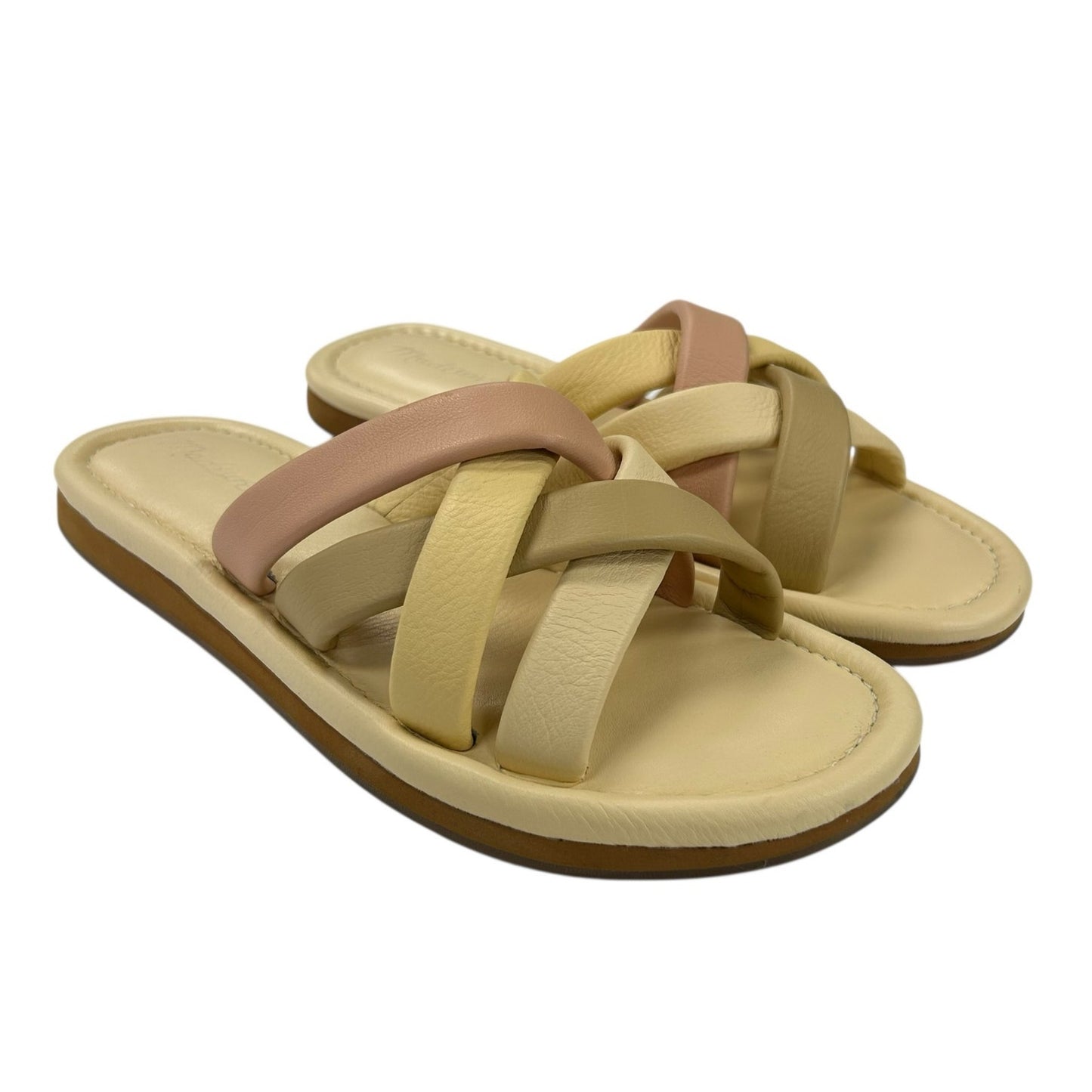 Madewell Buttered Scone Multi Leeandra Puffy Strap Slide Sandal Womens 8