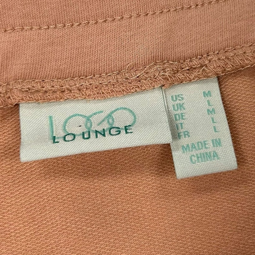 Logo Lounge Peach Cotton Blend Elastic Waist Drawstring Skirt Womens Medium
