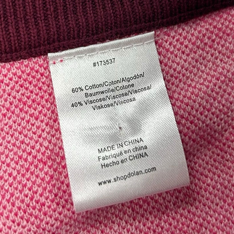 Dolan Sierra Pink Stripe Houndstooth Geo Print Pull On Lounge Shorts Womens XL