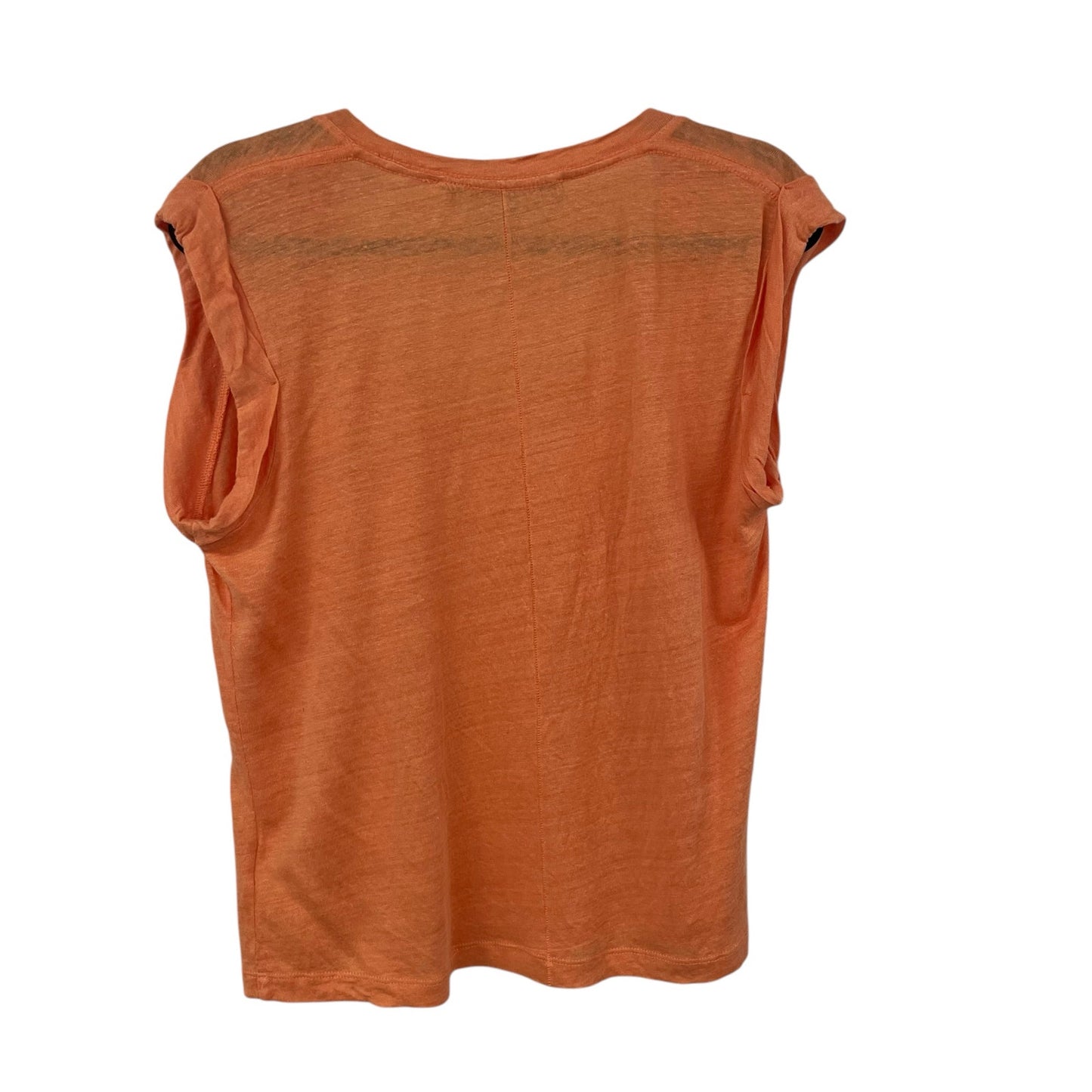 Veronica Beard Jeans 100% Linen Arion Muscle T Shirt Orange Womens Small