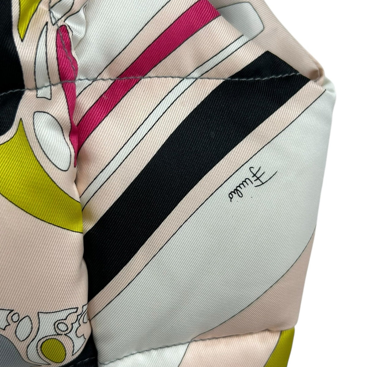 Emilio Pucci Firenze Multicolor Abstract Print Button Front Vest Womens 42 / 6