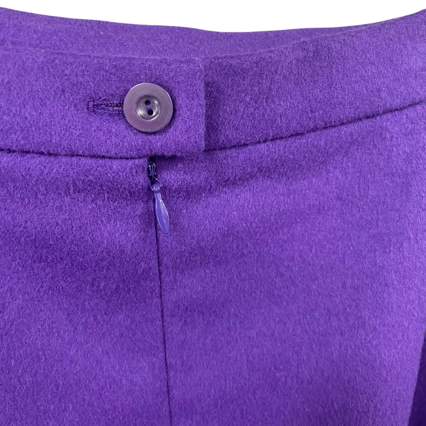 Escada Purple Wool Straight Fit Knee Length Pencil Skirt Womens Size 40 / US 10
