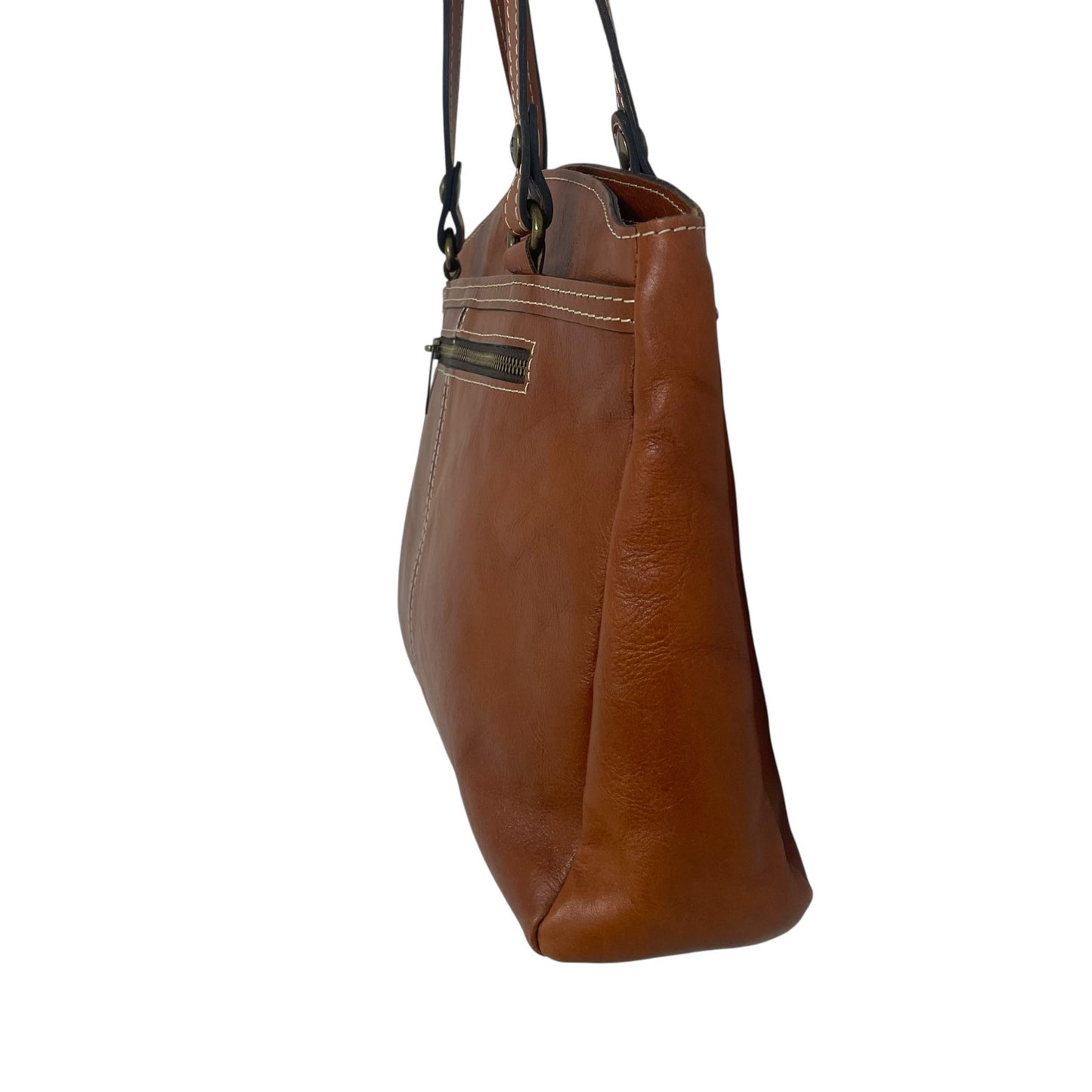 Patricia Nash Heritage Collection Poppy Tote Tan Leather AS IS