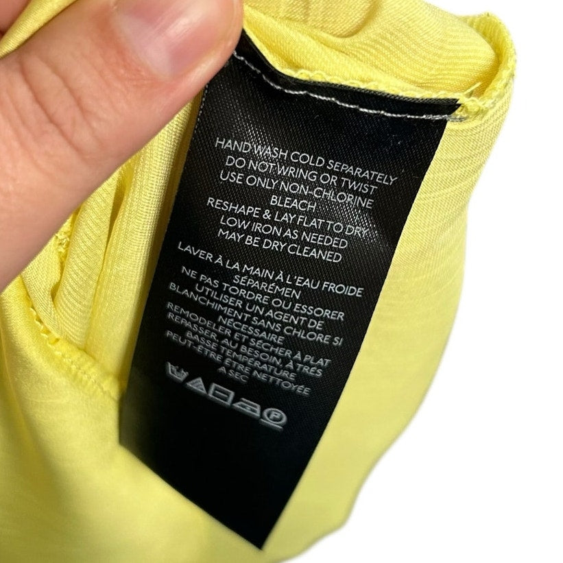 by Anthropologie Yellow The Thea Long-Sleeve Twofer Maxi Dress Womens Large