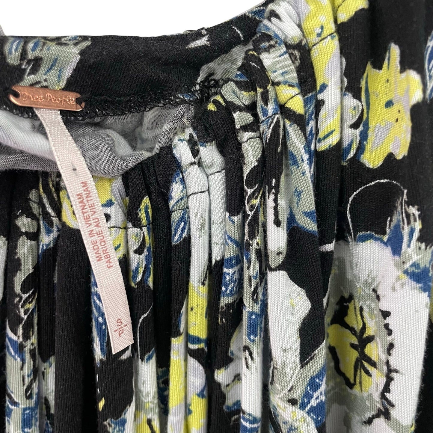 Free People Cold Shoulder Scoop Neck Floral Print Top Womens Small