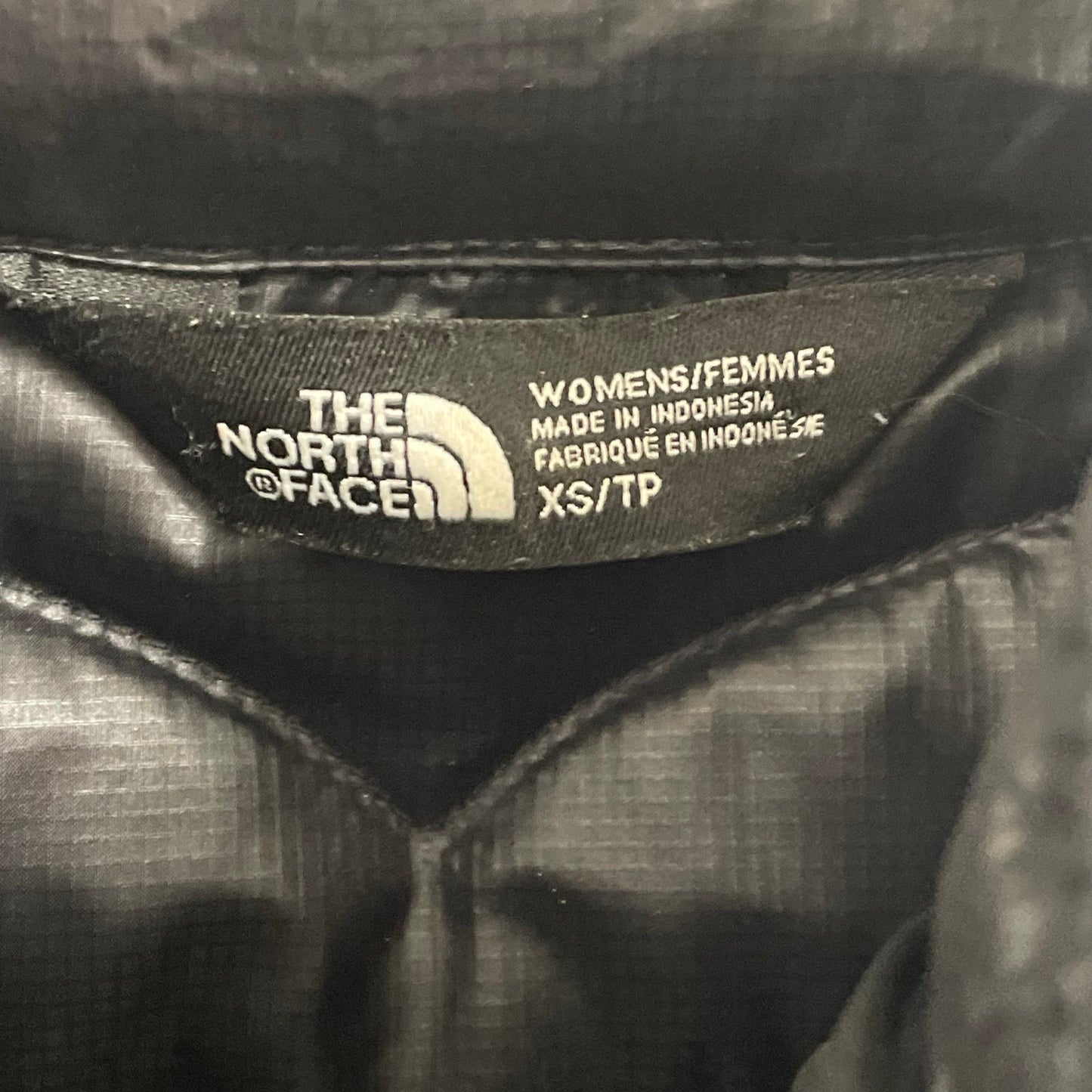 The North Face 550 Glossy Black Down Filled Puffer Jacket Womens Size XS