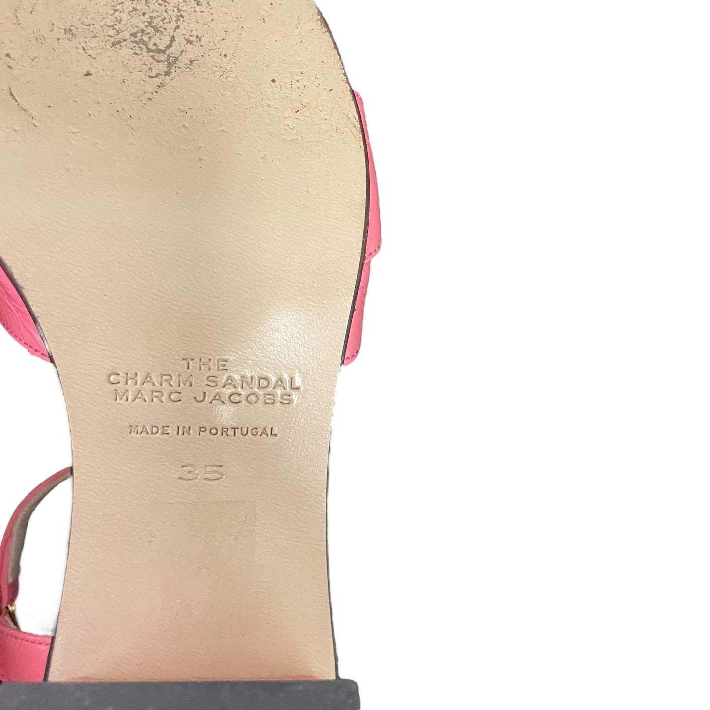 Marc Jacobs The Charm Sandal Pink Patent Leather Womens Size 35 / US 5