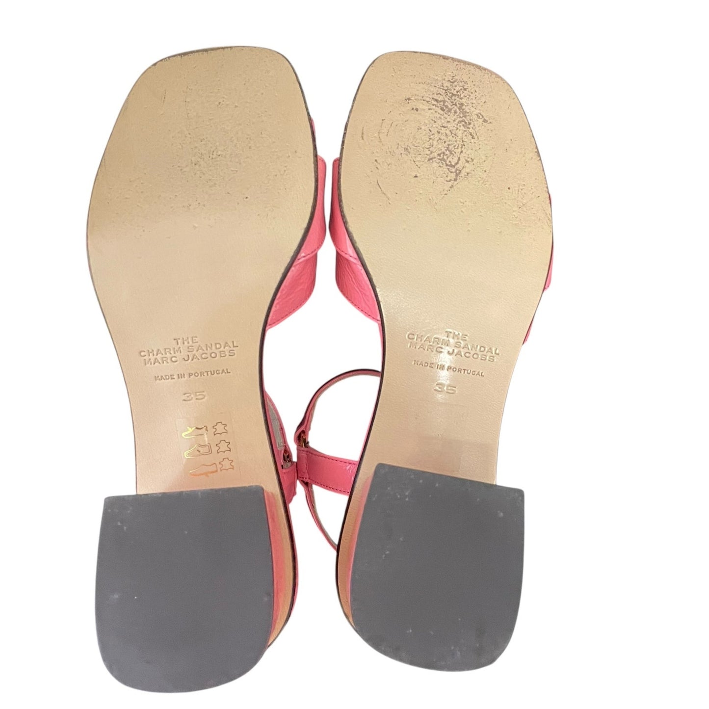 Marc Jacobs The Charm Sandal Pink Patent Leather Womens Size 35 / US 5