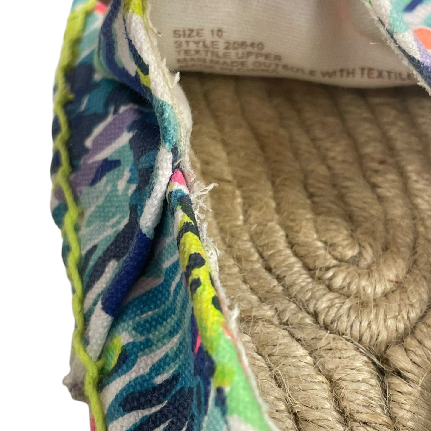 Lilly Pulitzer Lia Espadrille Flats in Multicolor Dive In Pattern Womens 10