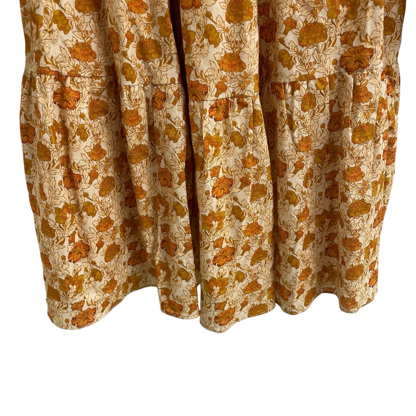 NWT Tuckernuck Hyancinth House Burnt Orange Floral Brynn Mini Dress Womens XS