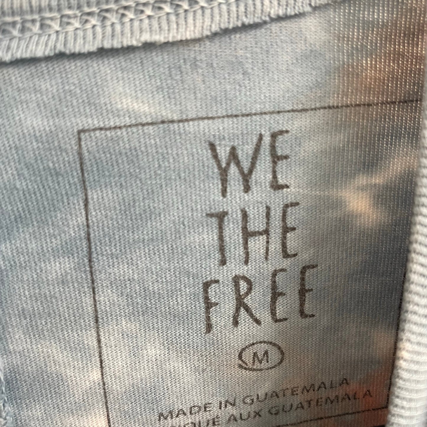We The Free Be Free Tie Dye Oversize Long Sleeve T Shirt Cotton Candy Medium