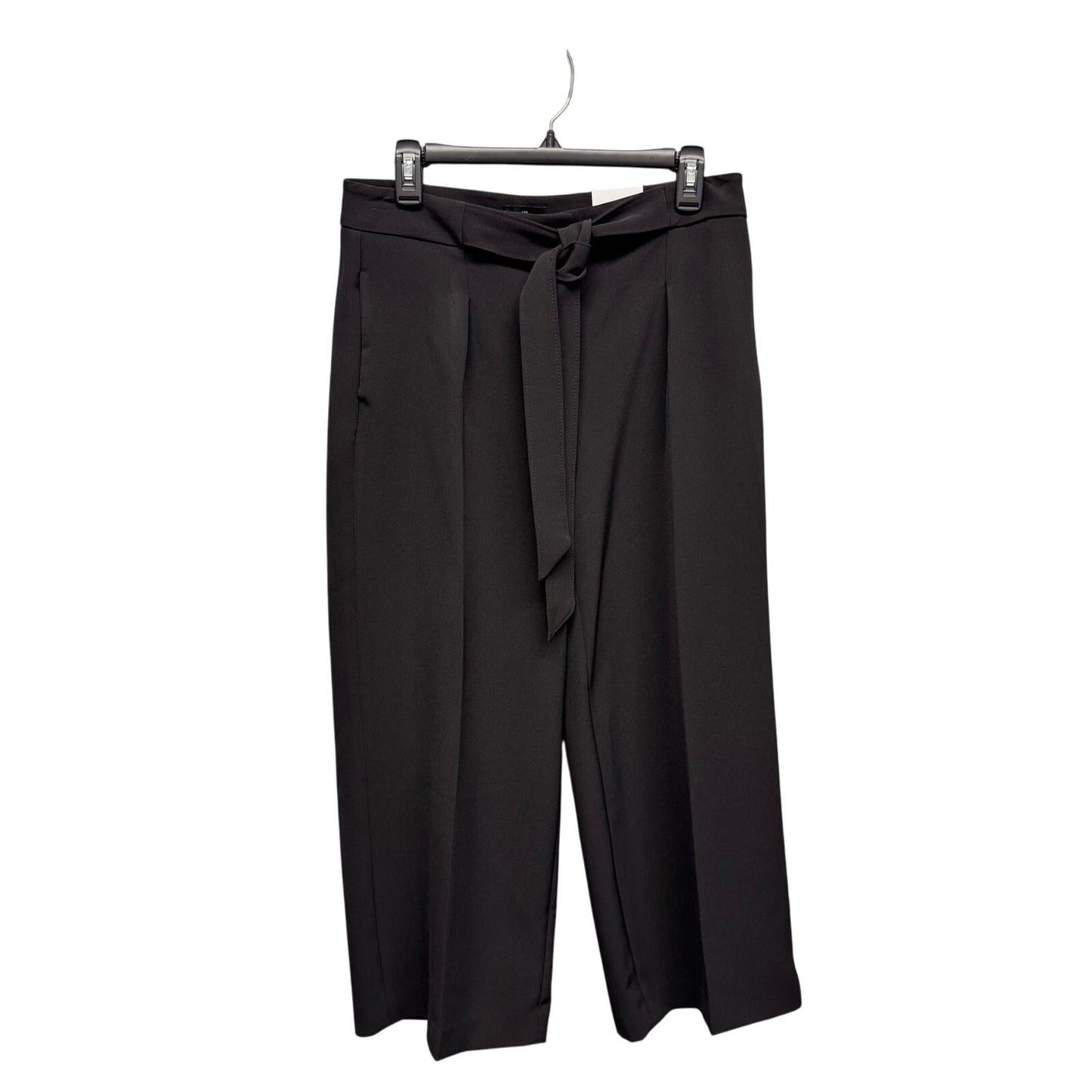 NWT White House Black Market Black High Rise Wide Leg Cropped Pants Womens 10