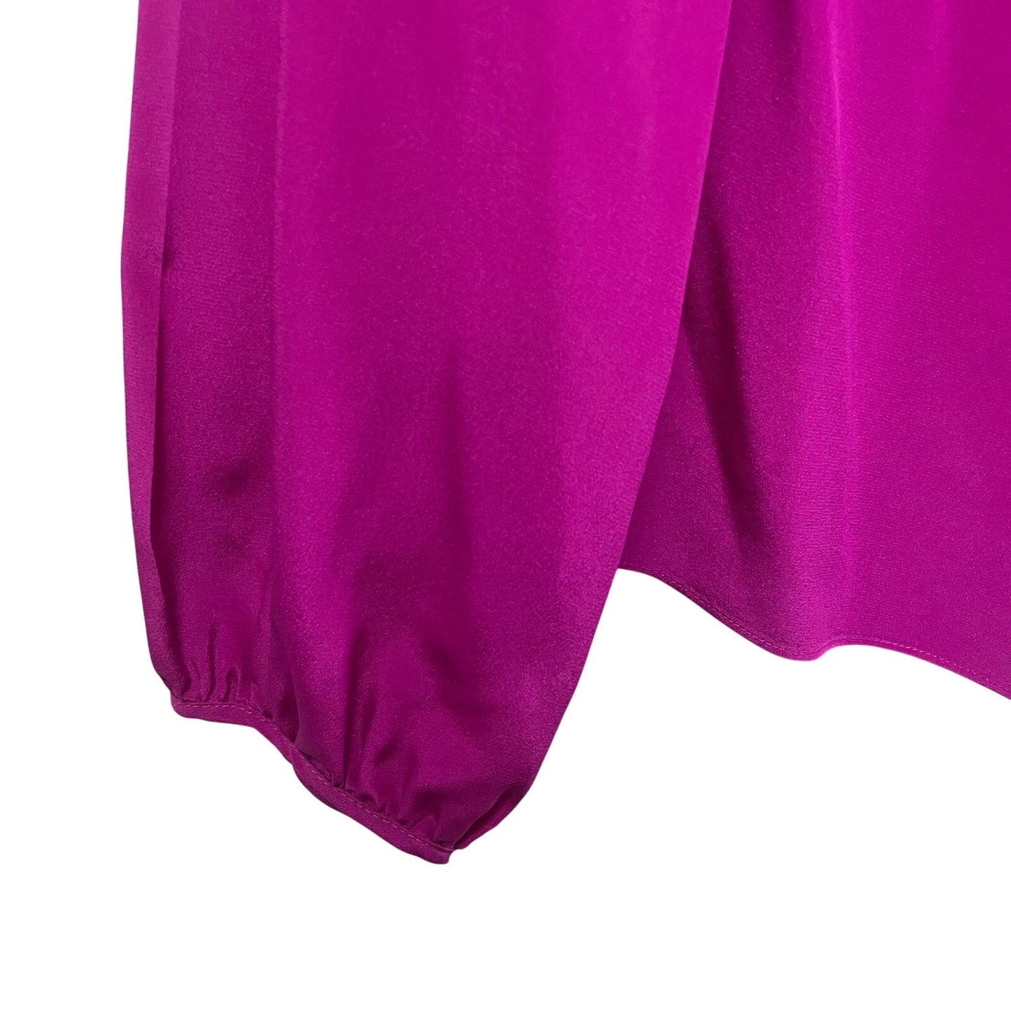Amanda Uprichard 100% Silk Long Sleeve Purple Blouse Womens Medium