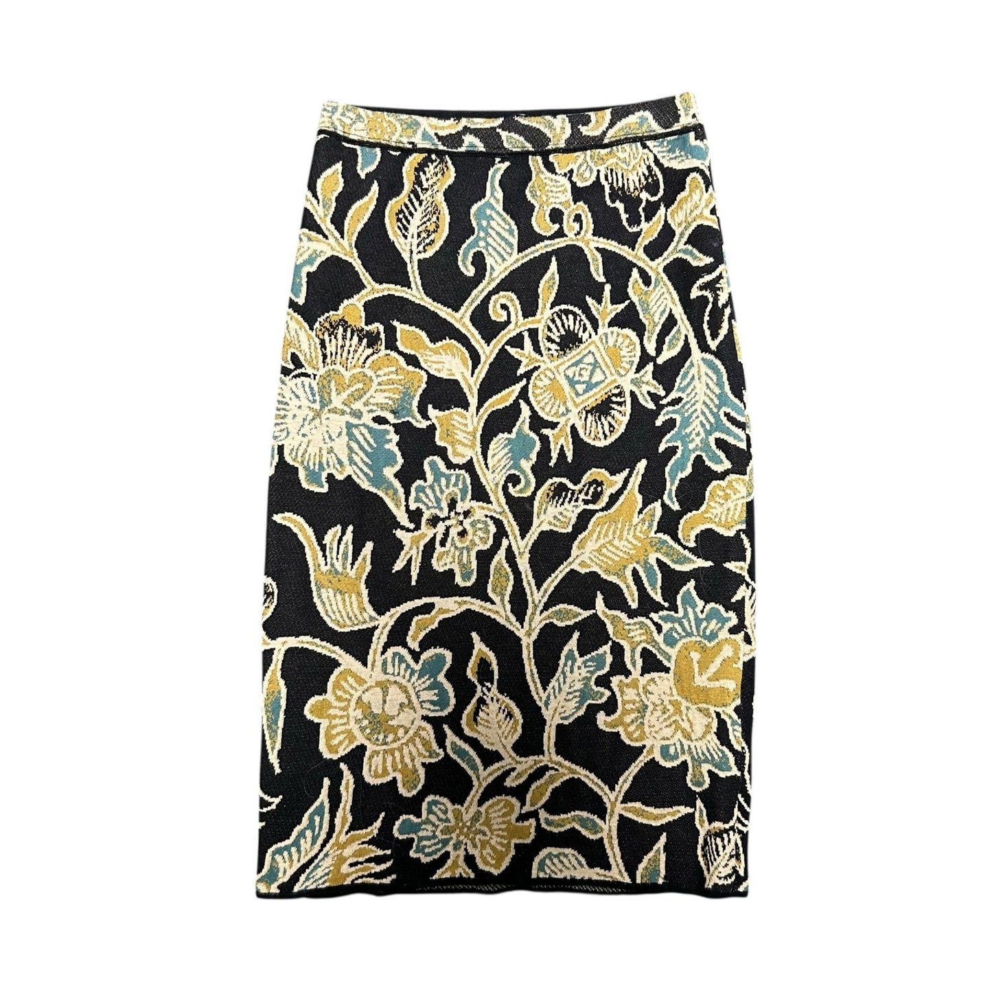 Peruvian Connection Surabaya Floral Pima Cotton Blend Pencil Skirt Womens XS
