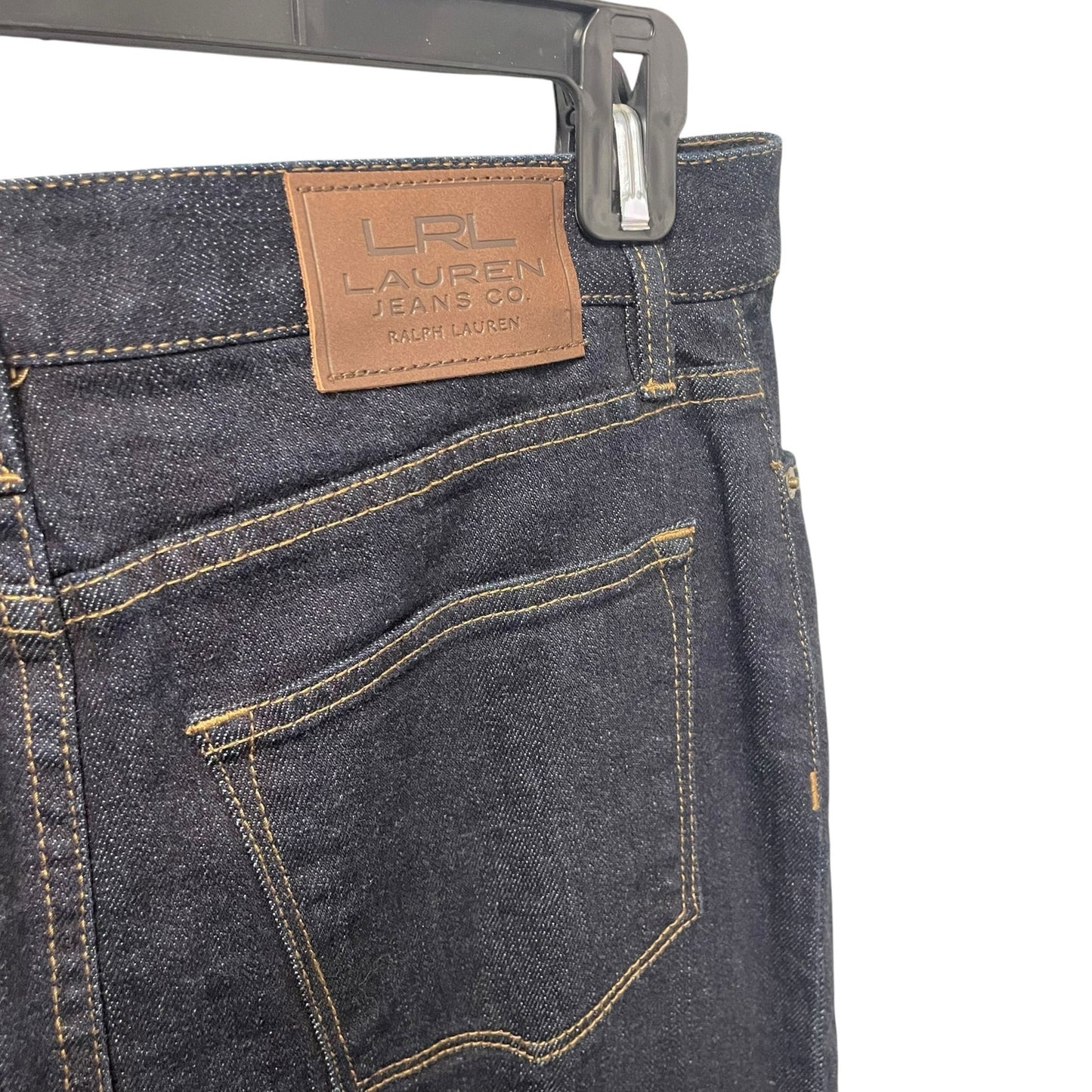Lauren Ralph Lauren Jeans Co Dark Wash Denim Straight Fit Knee Skirt Womens 2