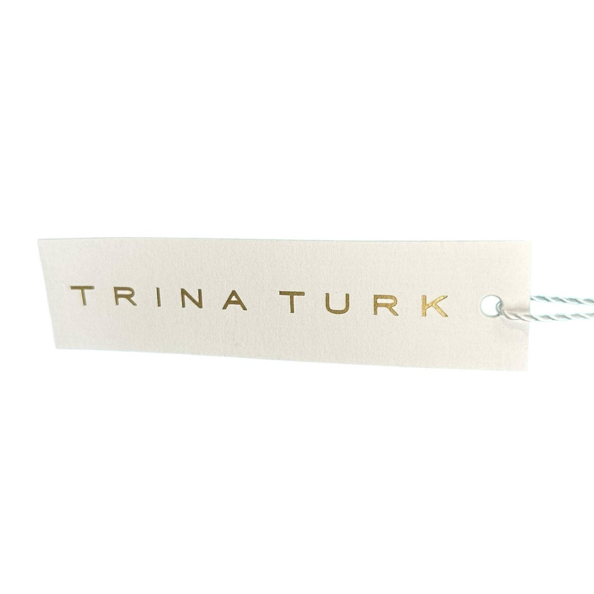 NWT Trina Turk Oasis Blue Square Neckline 3/4 Sleeve El Arsa Top Womens Small