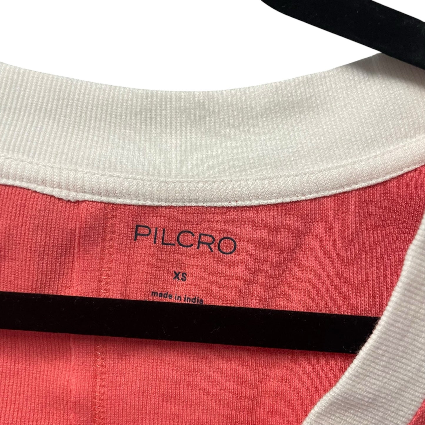 NWT Anthropologie Pilcro Boxy V Neck Tee Coral White Womens XS