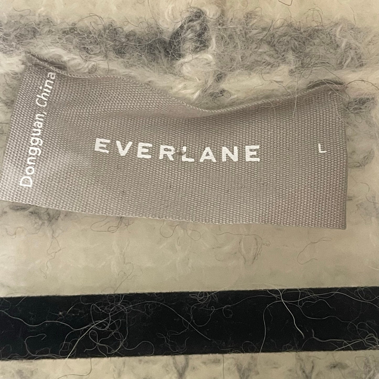 Everlane The Alpaca Wool Oversized Turtleneck Sweater Cream Gray Womens Large