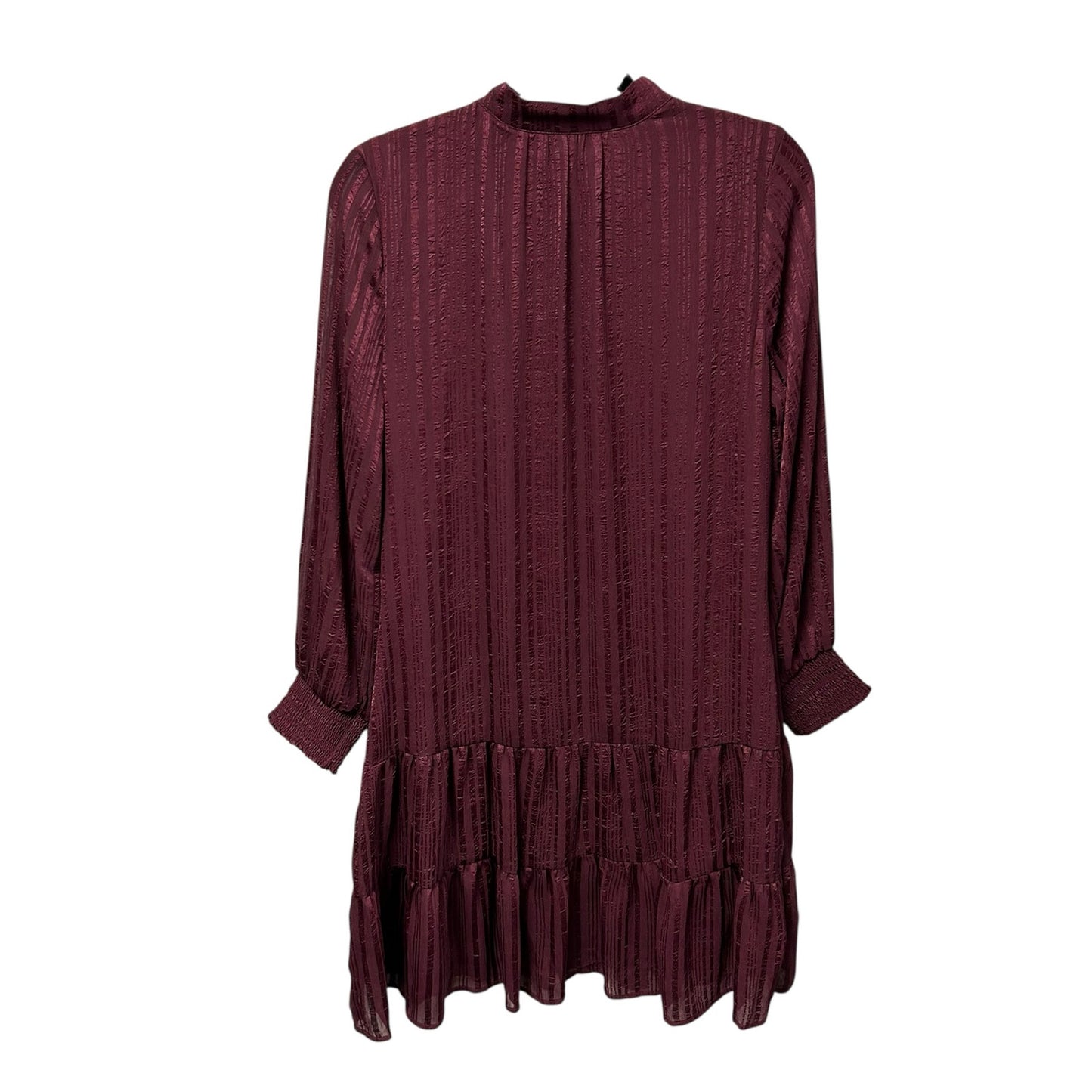 NWT Soft Surroundings Grape Wine Jocelyn Stand Collar V Neck Dress Womens Small