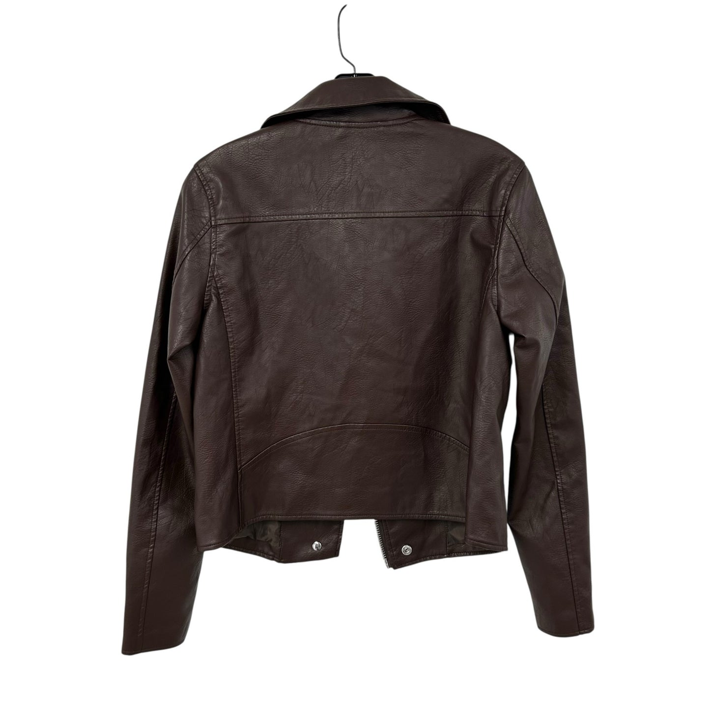 by Anthropologie Hot Fudge The Saige Faux-Leather Moto Jacket Womens Size XS