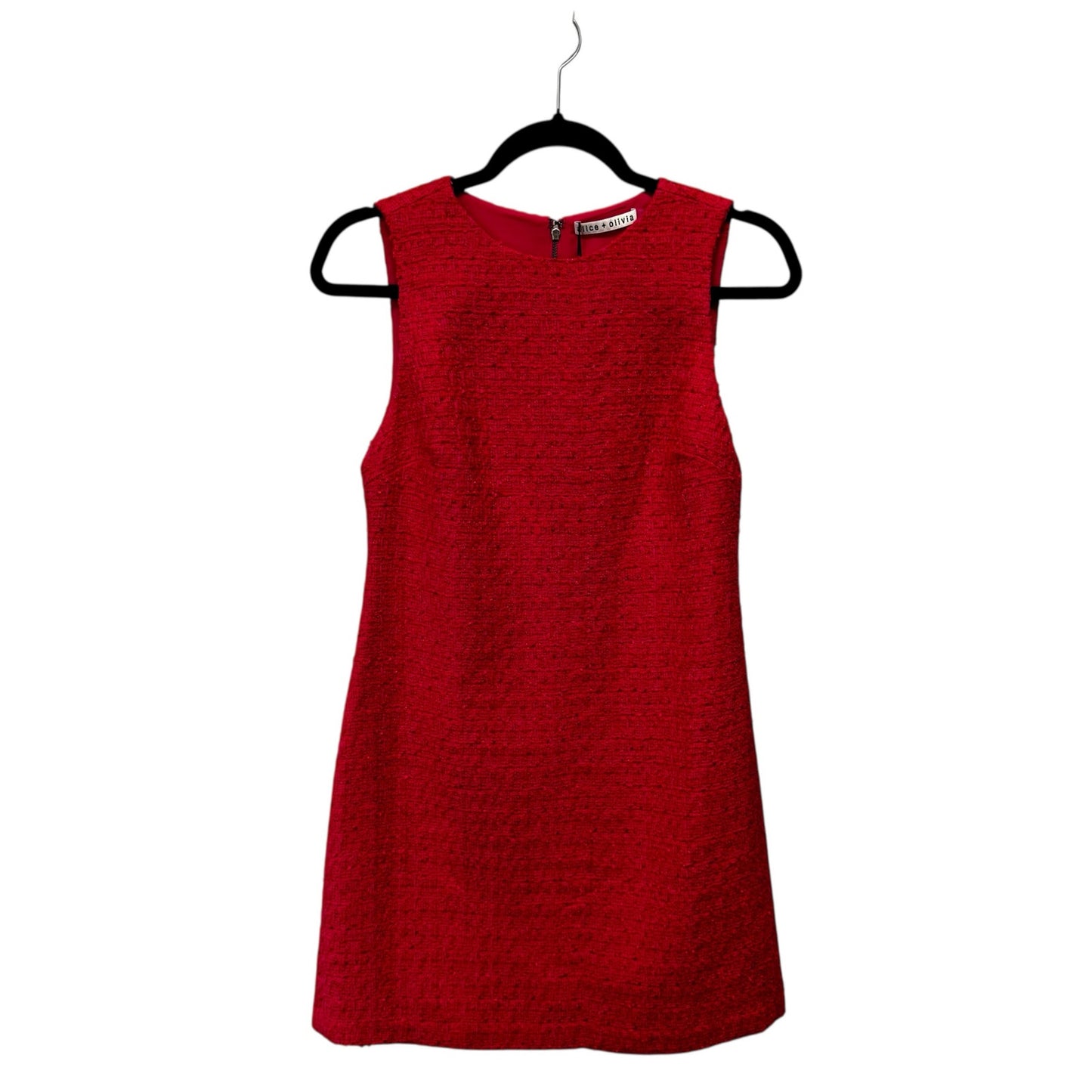 NWT Alice + Olivia Bright Pink Clyde Sleeveless A Line Mini Shift Dress Womens 2