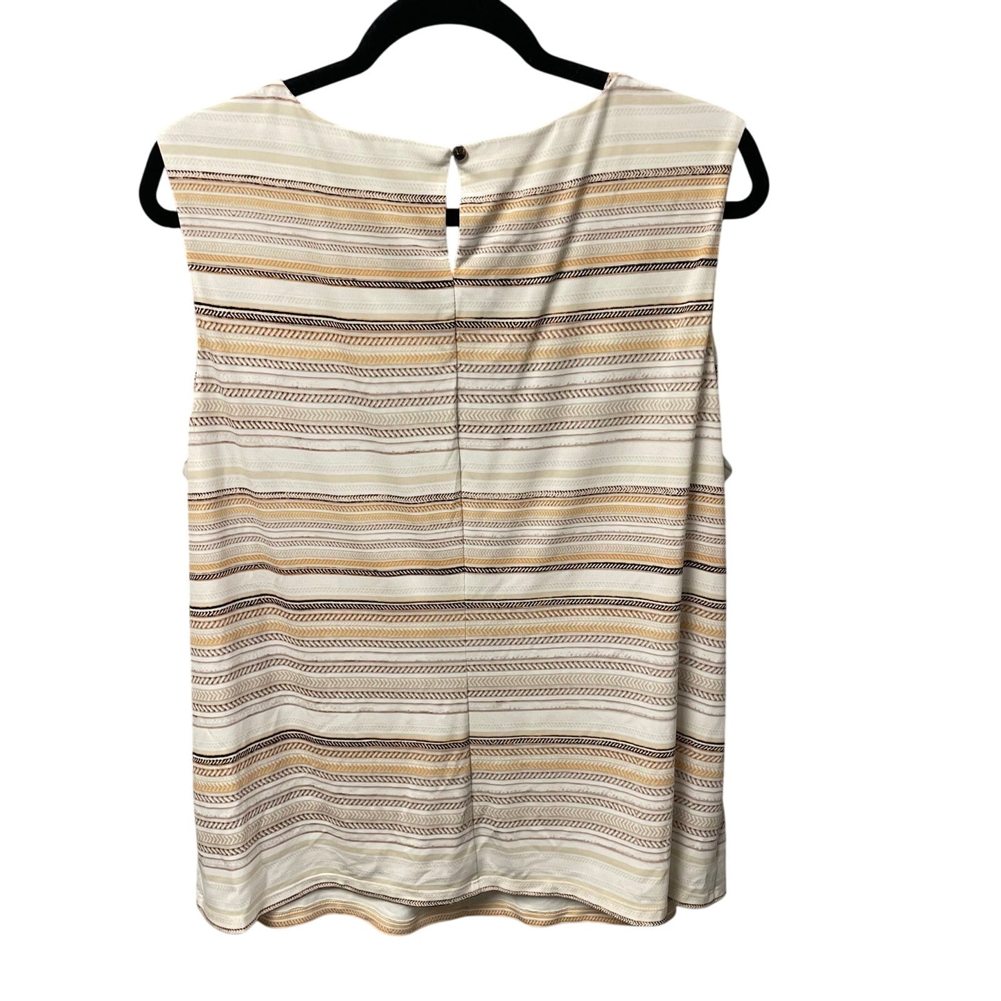 Calvin Klein Neutral Striped Sleeveless Top Womens Plus Size 1X