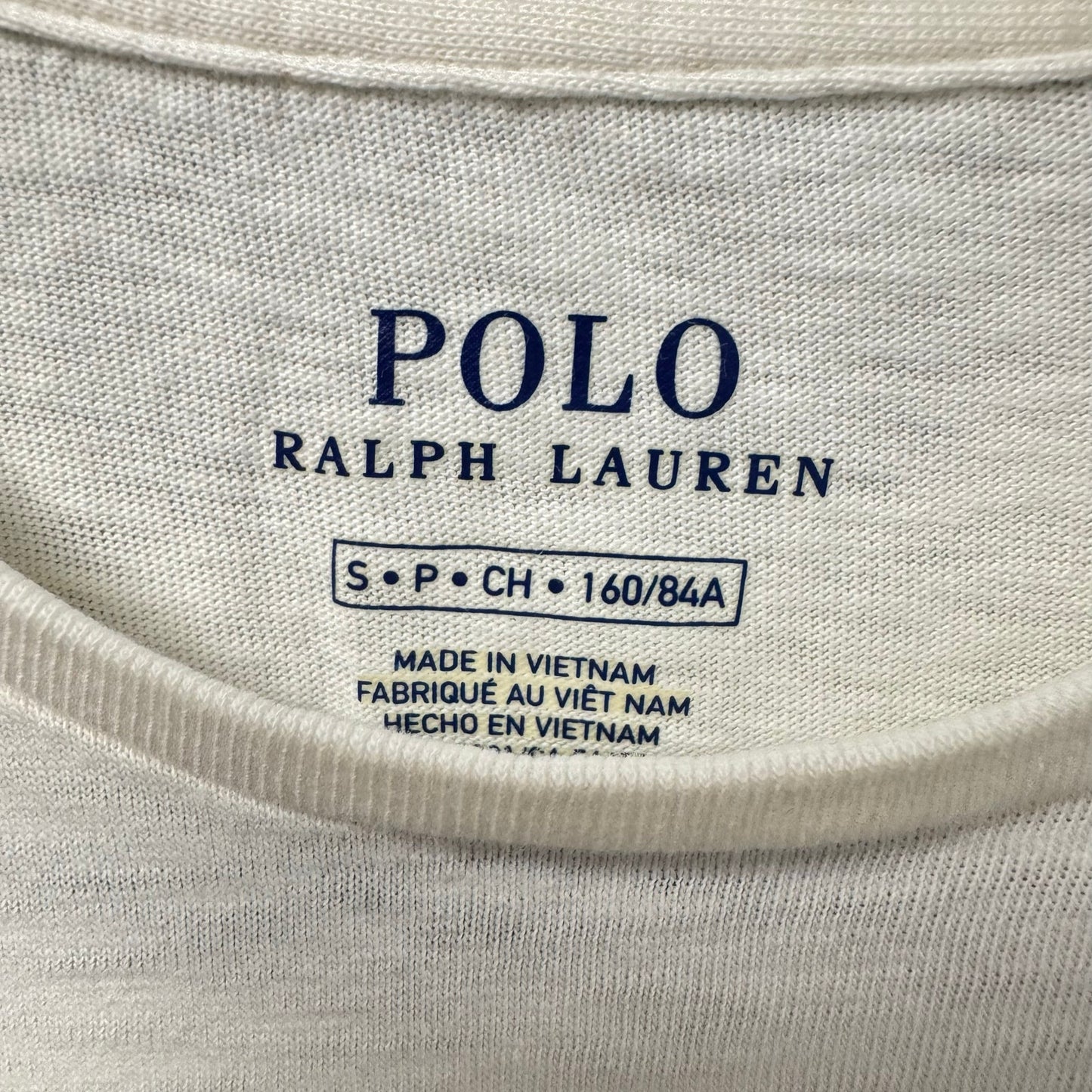 NWT Polo Ralph Lauren White Navy Embroidered Short Sleeve Top Womens Small