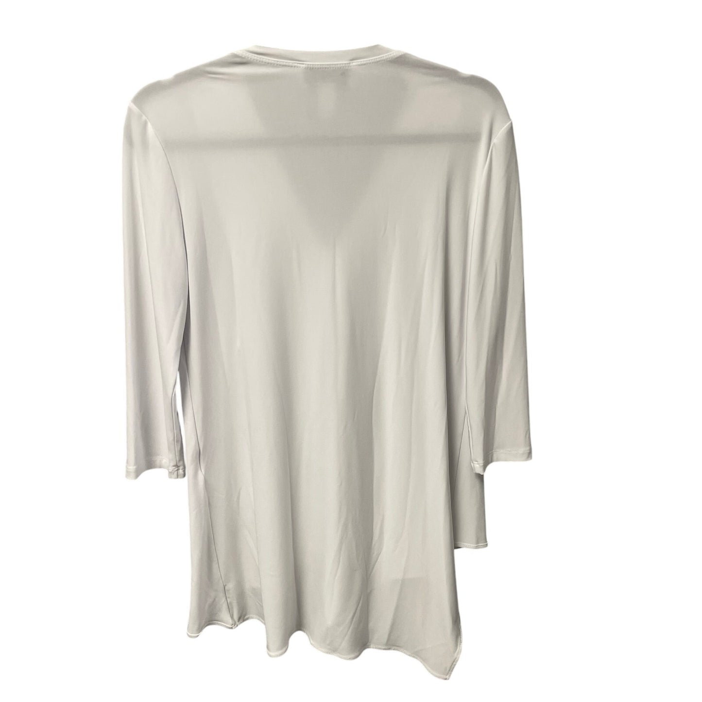 Joseph Ribkoff 3/4 Sleeve V Neck Layered White Stretch Top Womens 6