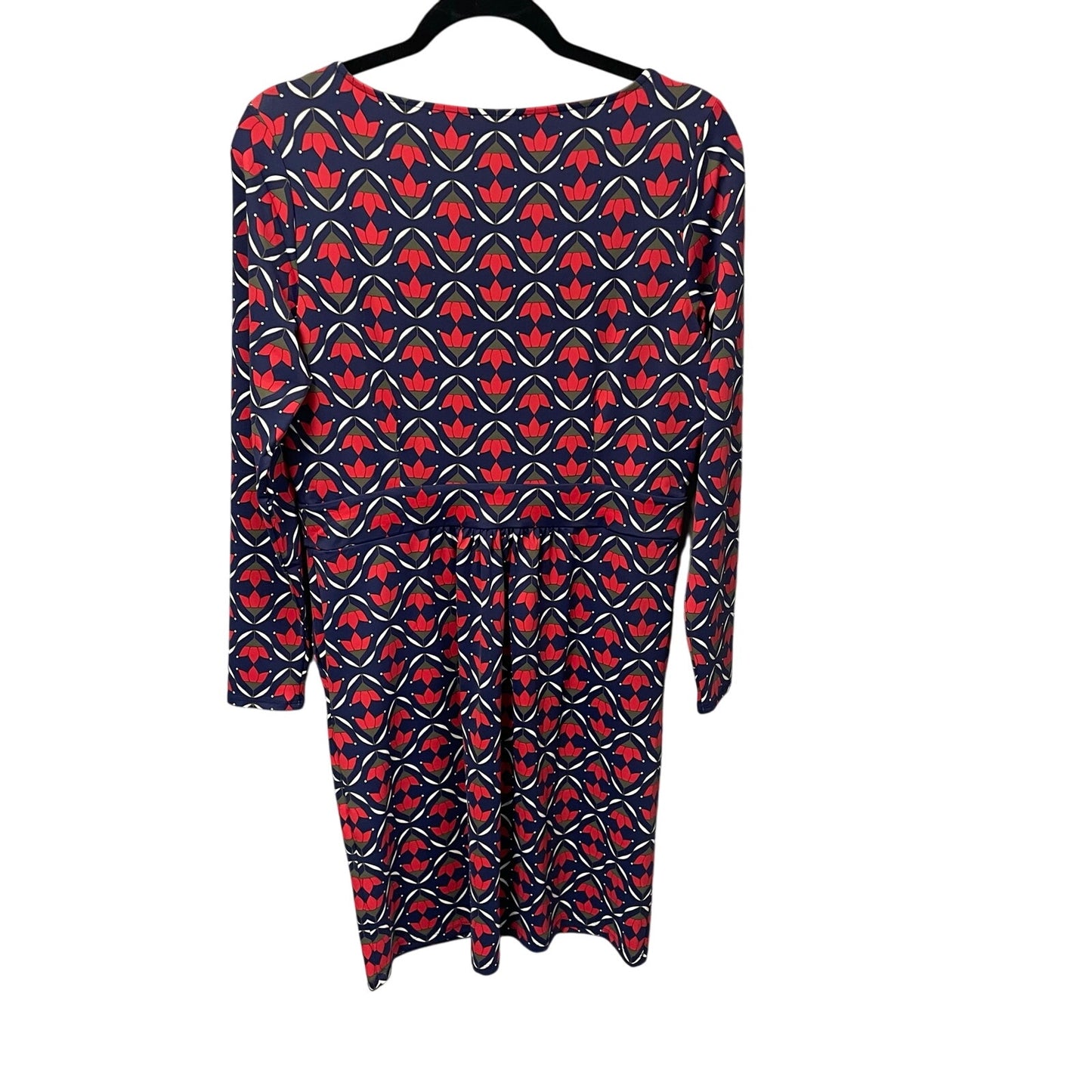 NWT Talbots Effortless Jersey A-Line Dress Ditsy Flip Red Navy Green Size Small