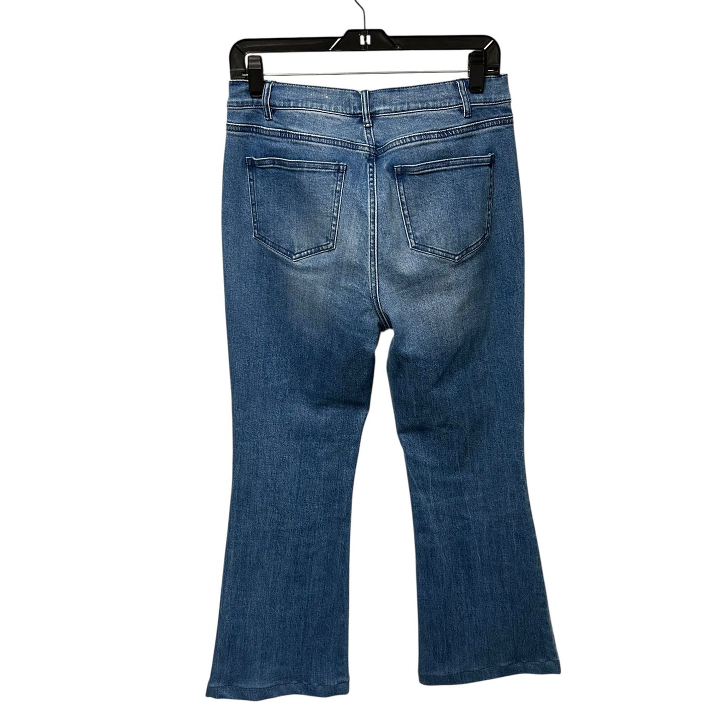 J. McLaughlin Five Pocket Cotton Blend Denim Flare Leg Jeans Womens 6
