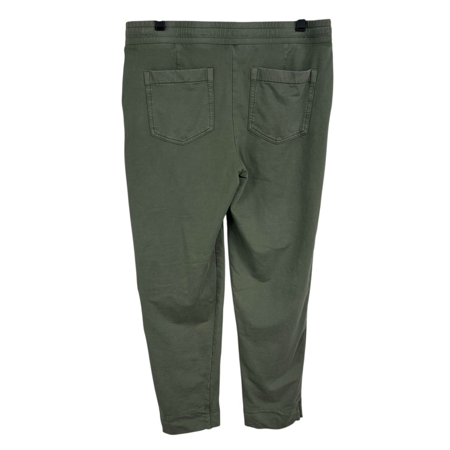 J. Jill Green Embroidered Drawstring Cotton Blend Ankle Pants Womens Small