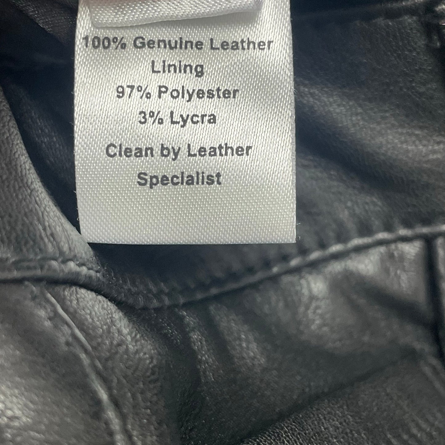 NWT Ecru Black Leather Straight Leg High Waist Hudson Pant Womens Size 4
