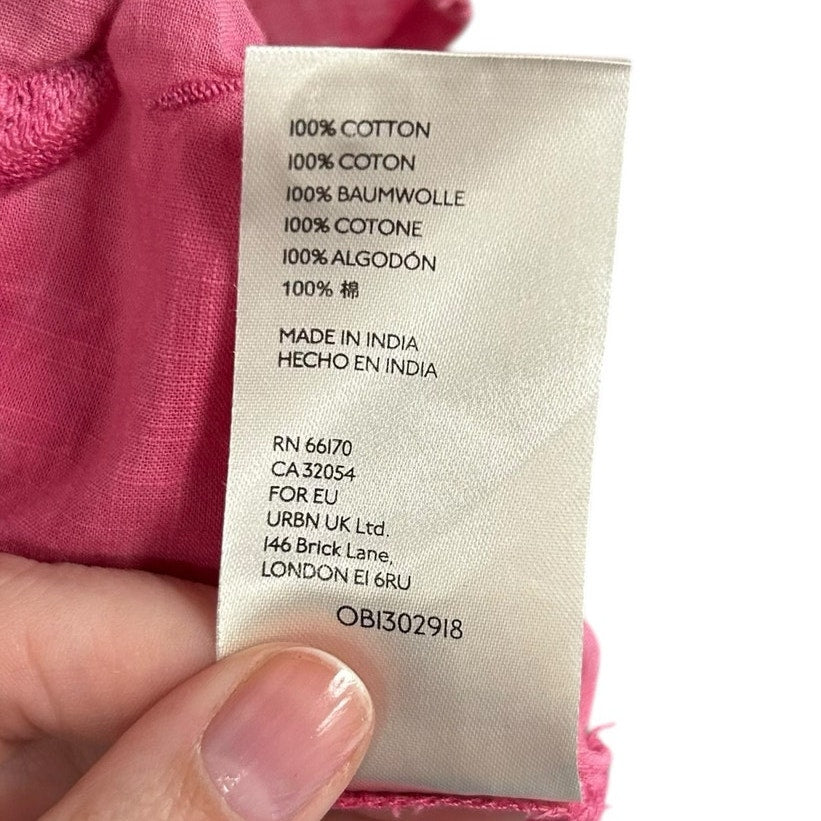 Pilcro Anthropologie Pink Tie Dye Cate Classic Button Down Shirt Womens Small