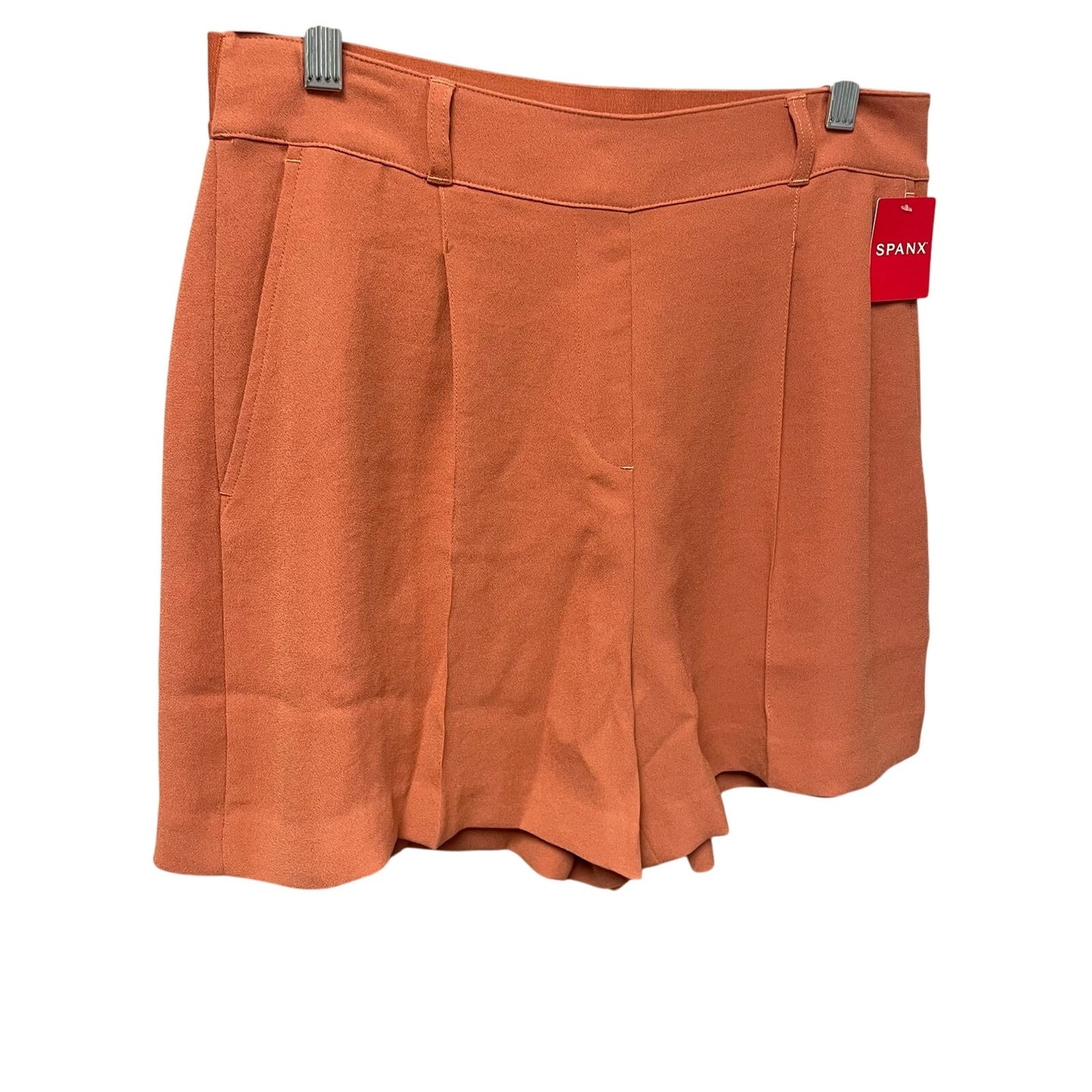 NWT Spanx Carefree Crepe Trouser Short 6" Sedona Orange Womens Large