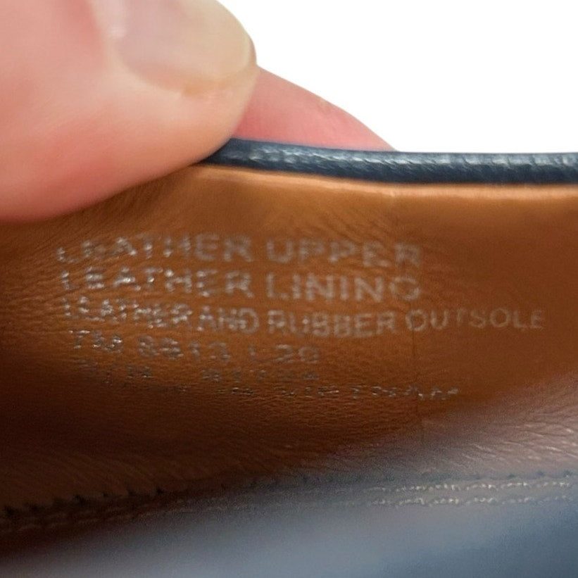 Tory Burch Multi Logo Cap Toe Leather Elastic Round Toe Ballet Flats Womens 7