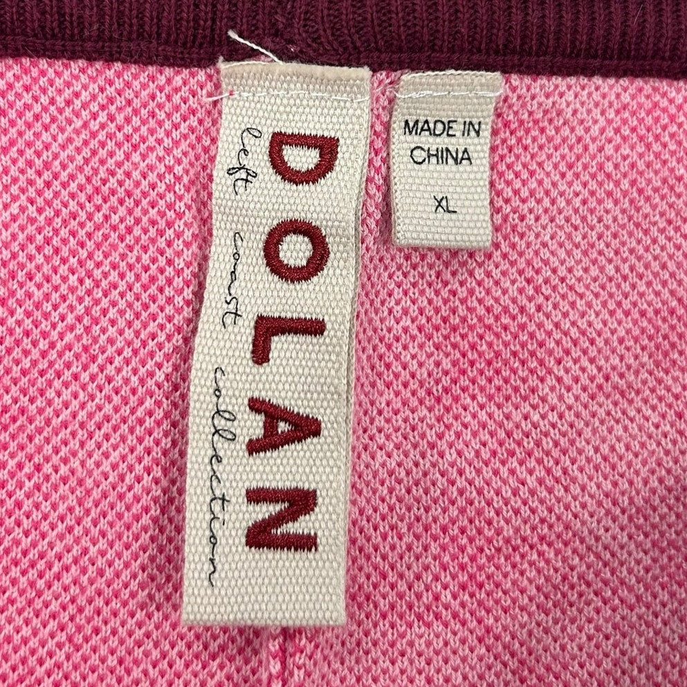 Dolan Sierra Pink Stripe Houndstooth Geo Print Pull On Lounge Shorts Womens XL