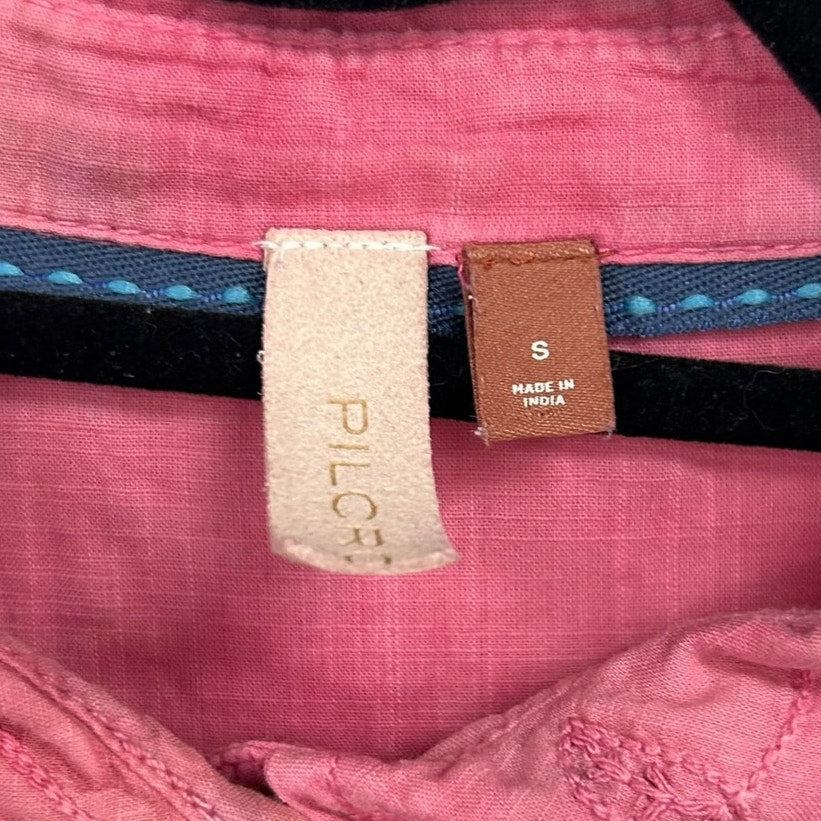 Pilcro Anthropologie Pink Tie Dye Cate Classic Button Down Shirt Womens Small