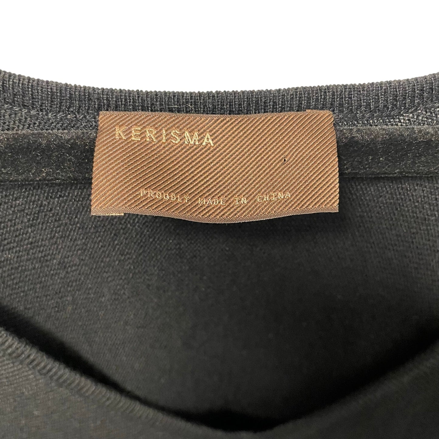 Kerisma Black Knit Pullover Poncho Roslyn Top Womens One Size