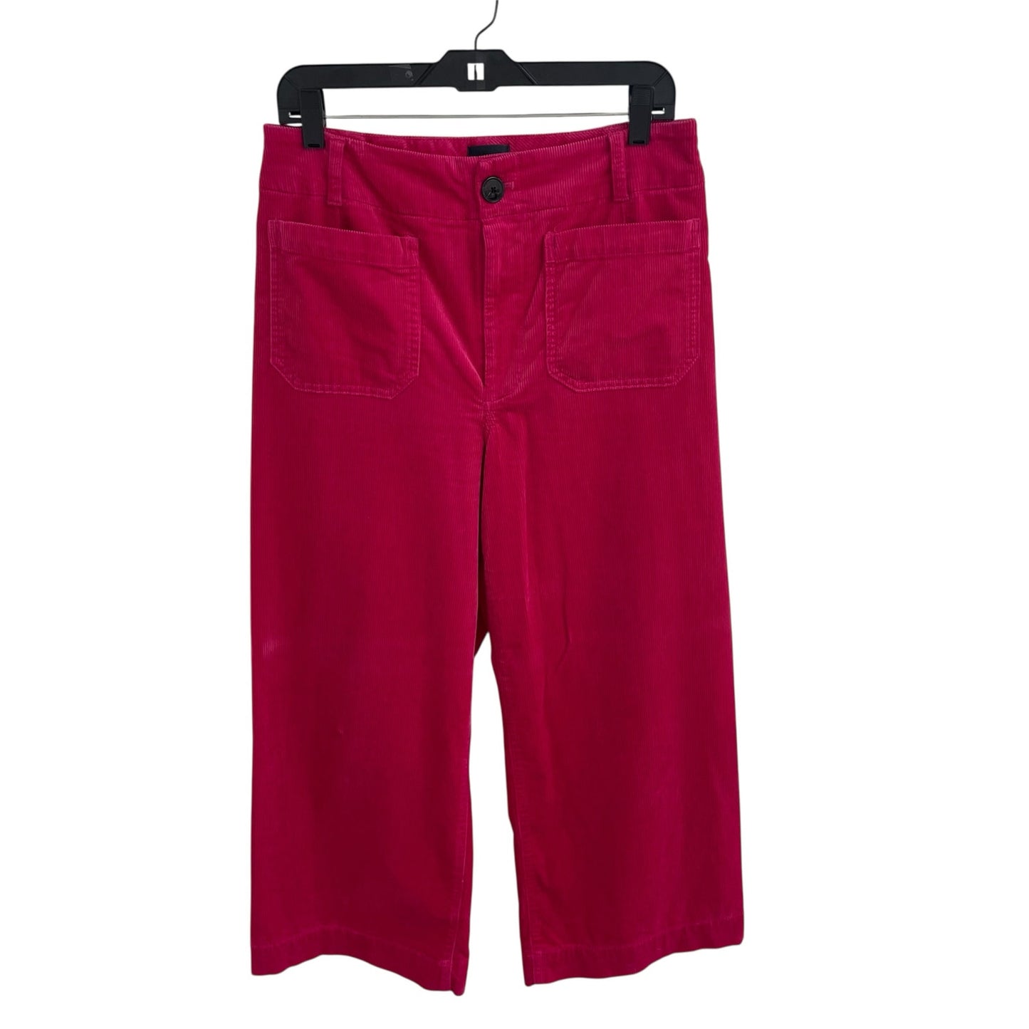 Anthropologie Maeve The Colette Corduroy Cropped Wide Leg Pant Pink Womens 30