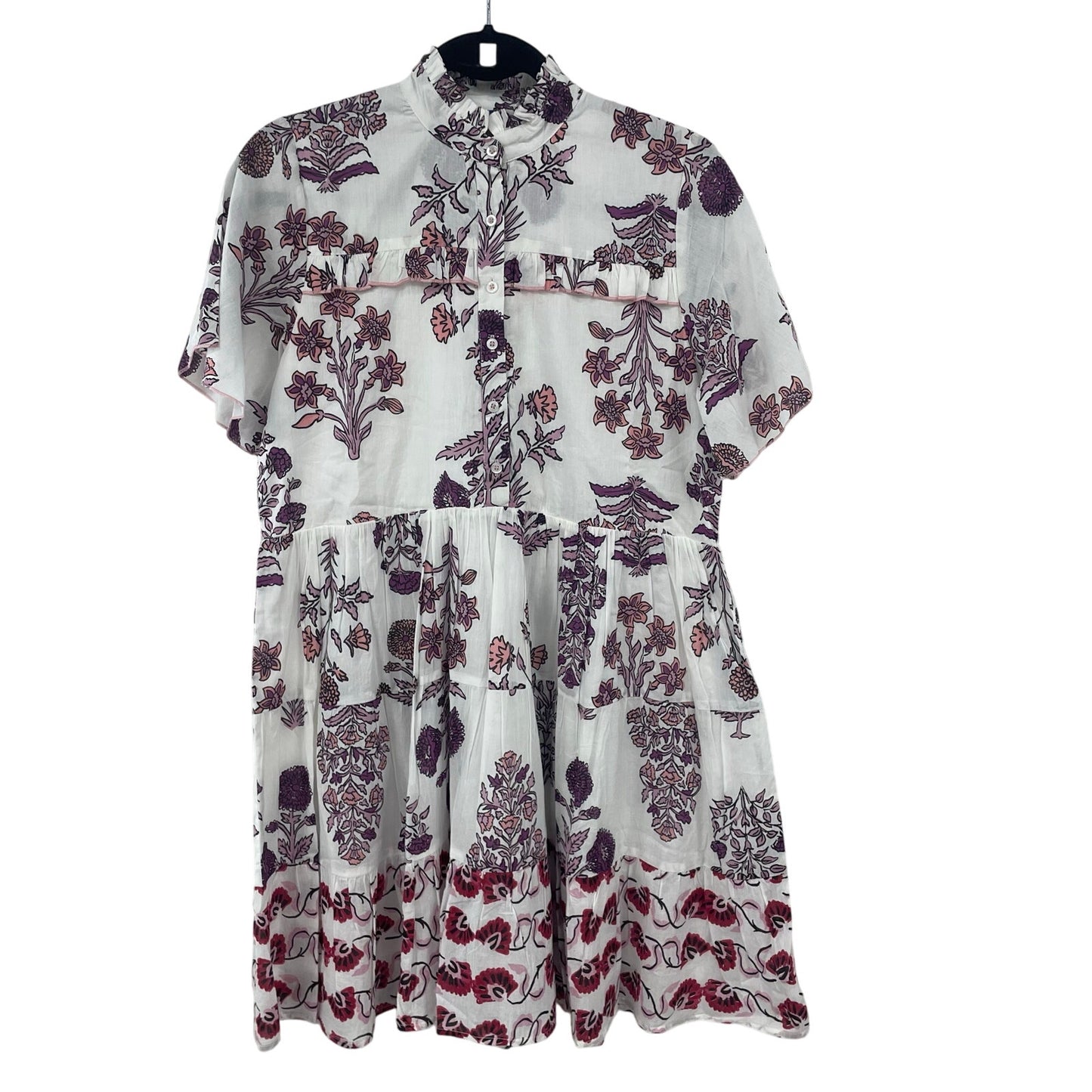 NWT Ro’s Garden Vibeka Short Dress Olympia Pink Purple Floral Womens XS