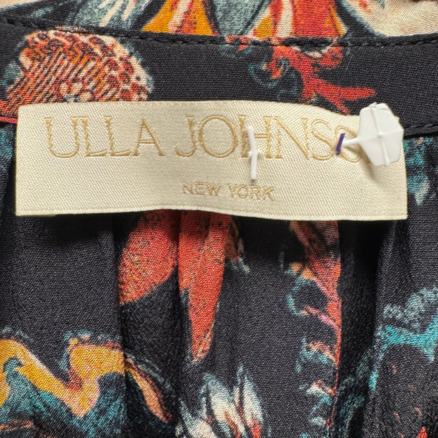 Ulla Johnson Black Red Floral Print Long Sleeve Silk Philipa Blouse Womens 2