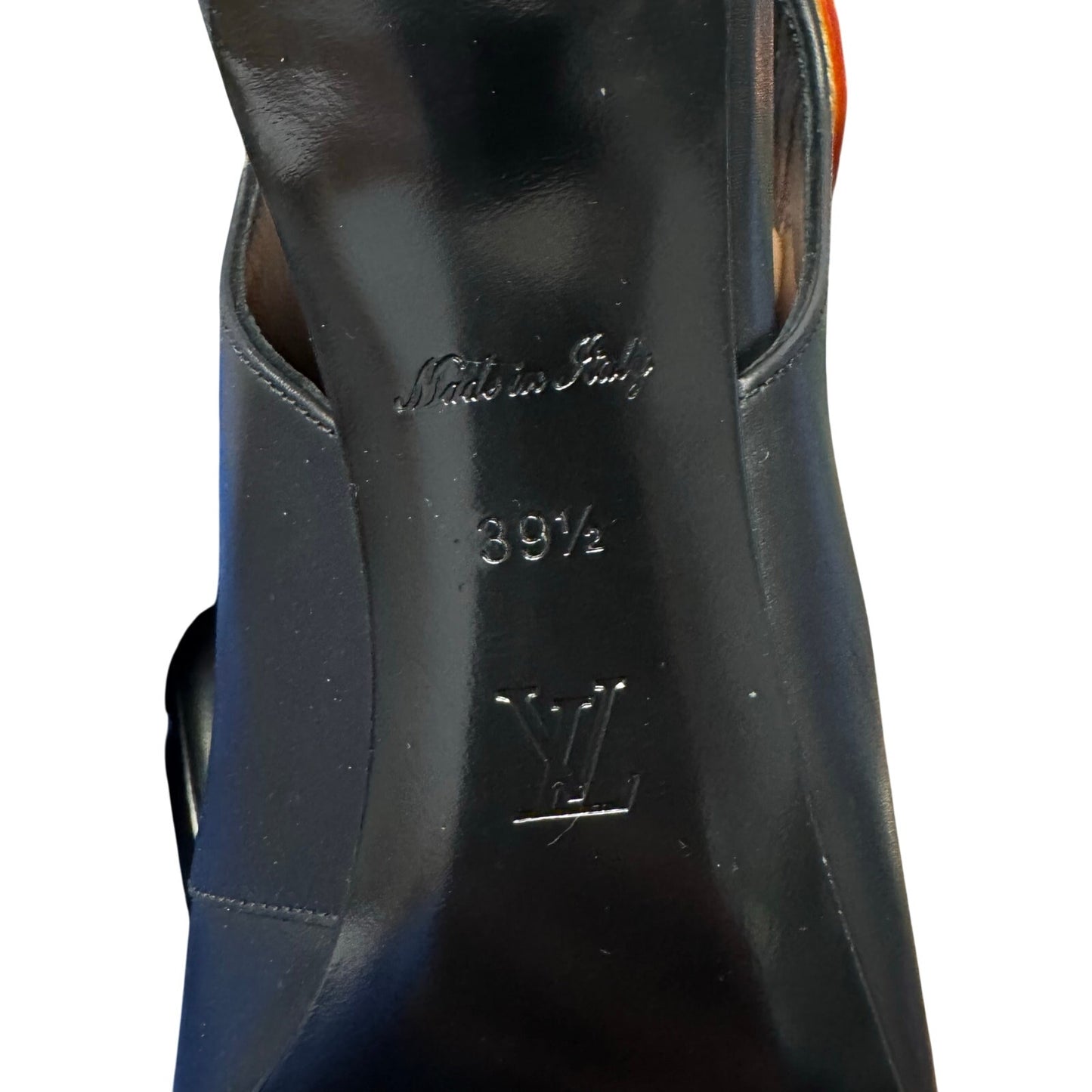 Louis Vuitton Black Calfskin Allure Slingback Pointed Toe Pumps Womens 9.5