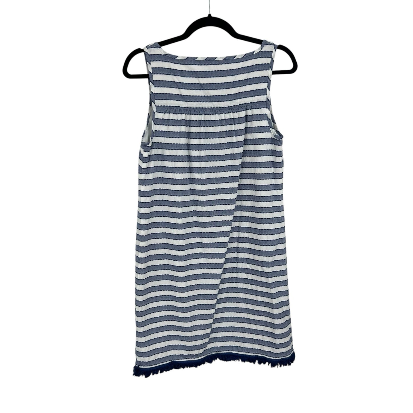Southern Tide Navy White Striped Sleeveless Cotton Shift Dress Womens Small