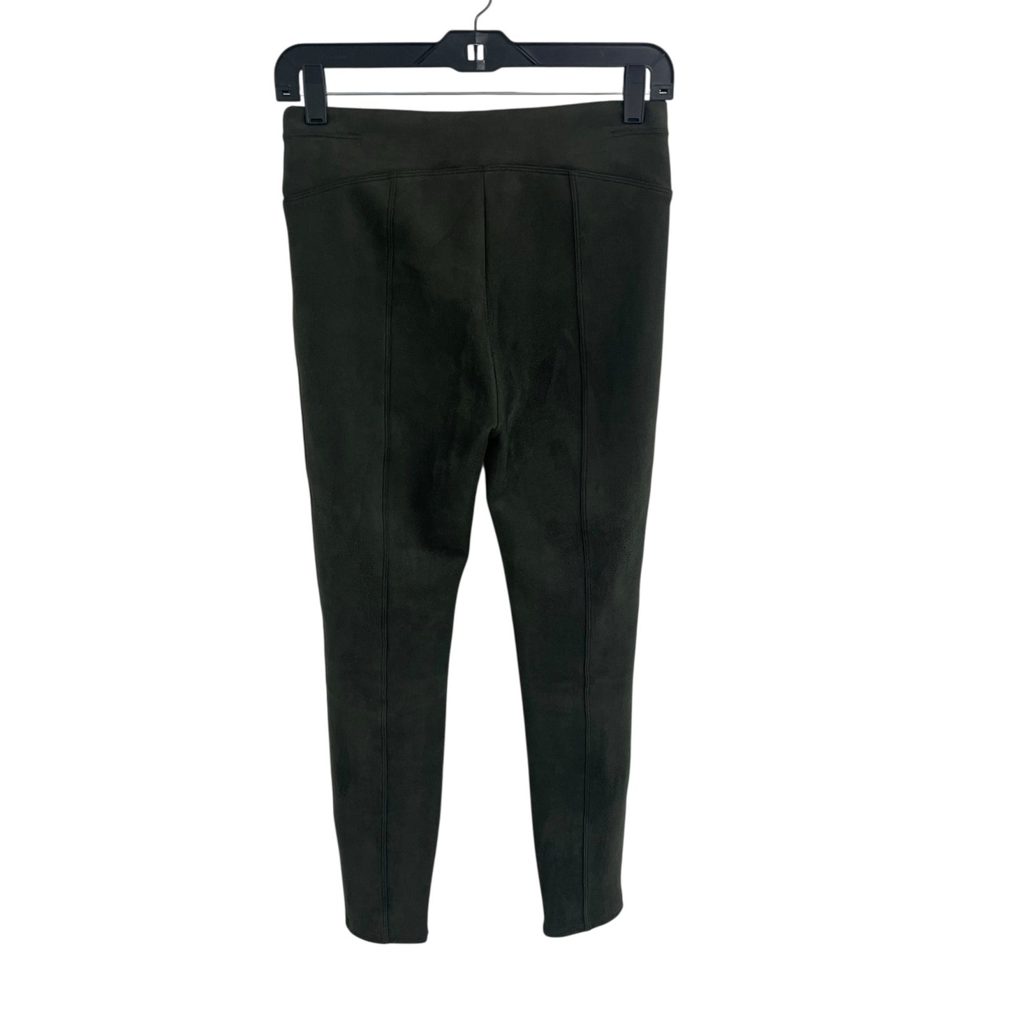 Spanx Pull On High Rise Olive Green Faux Suede Leggings Womens Size Small