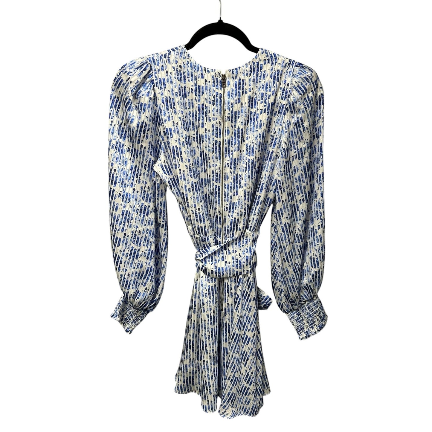 NWT Alice + Olivia Blue White Forget Me Not Antique Floral Molli Dress Womens 4