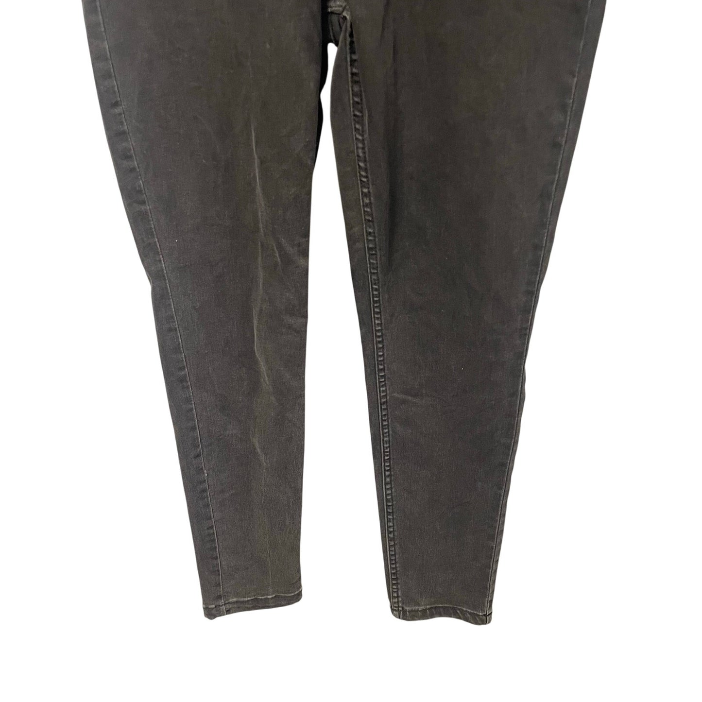 Free People Lennox Skinny Fit Denim Jumpsuit Washed Black Womens Medium