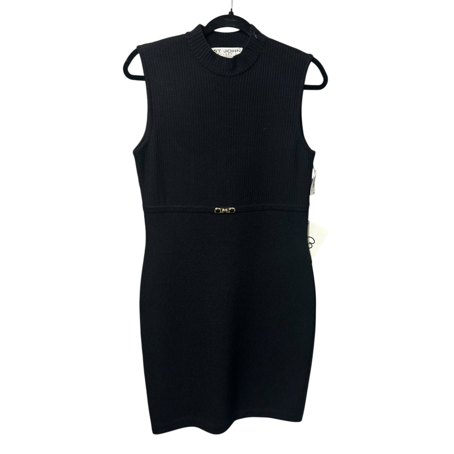 NWD St. John Collection by Marie Gray Black Wool Blend Sleeveless Dress Womens 6