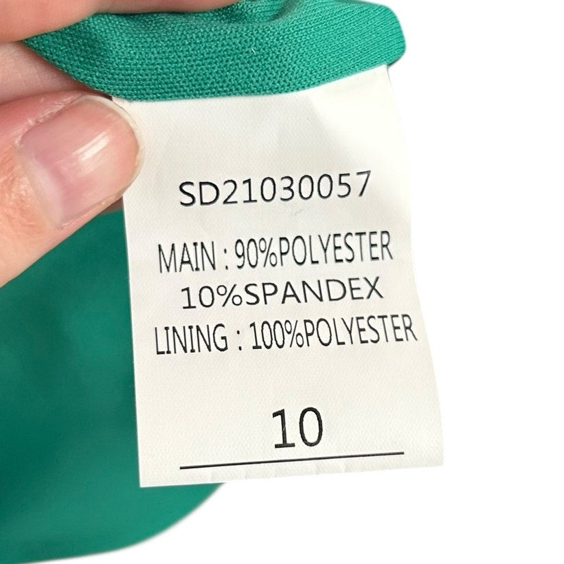 NWT Showpo Jade Green A Whole Lot of Love Sleeveless Lined Mini Dress Womens 6