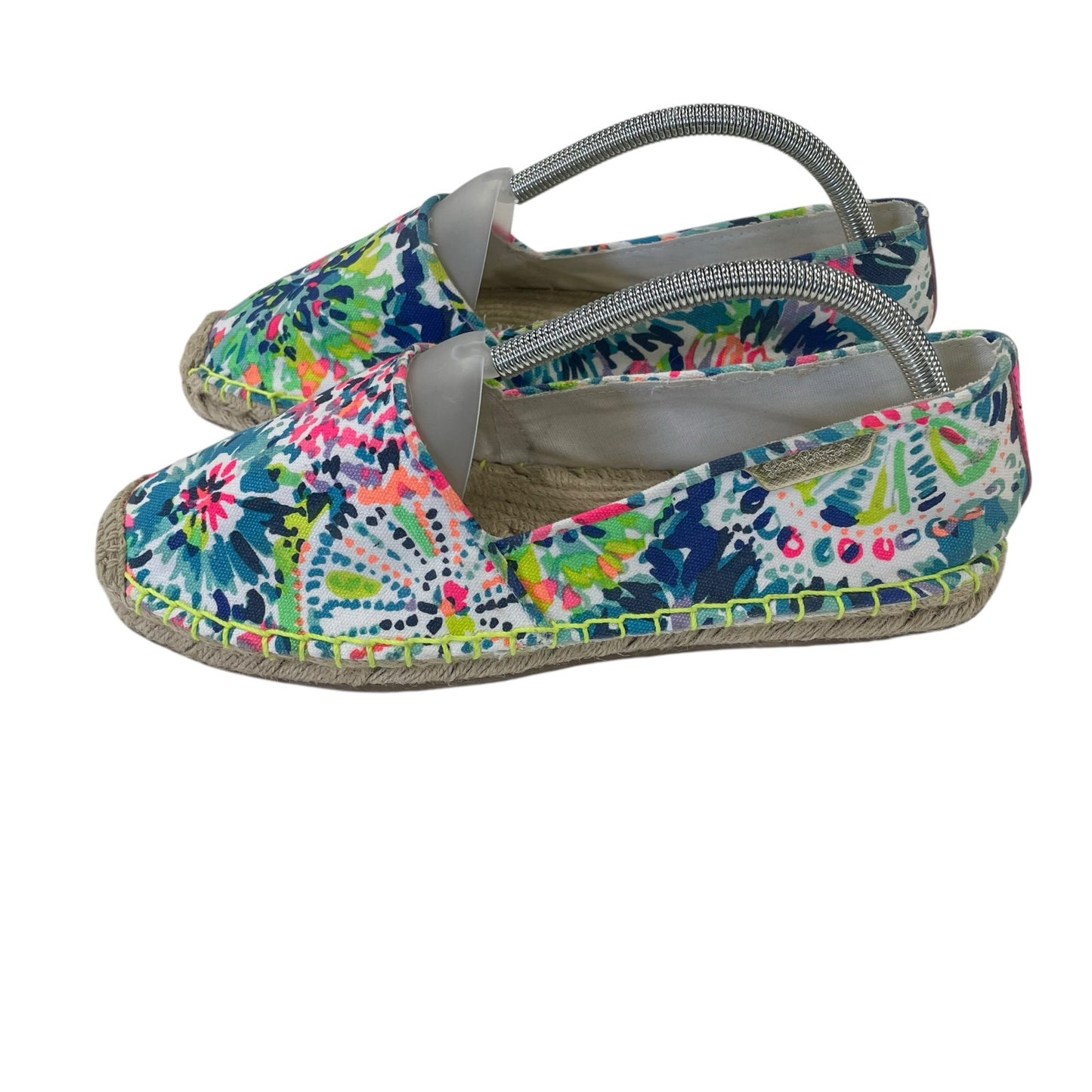 Lilly Pulitzer Lia Espadrille Flats in Multicolor Dive In Pattern Womens 10